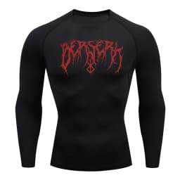 Gym Workout Rash Guard for Men Athletic Quick Dry Compression Shirts Berserk Print Tshirts Tees Tops Undershirts Baselayers