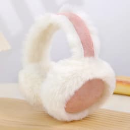 Soft Plush Ear Keep Warmer Winter Thicken Fluffy Plush Earmuffs Solid Fashion Outdoor Earflap Protection Foldable Ear Cover