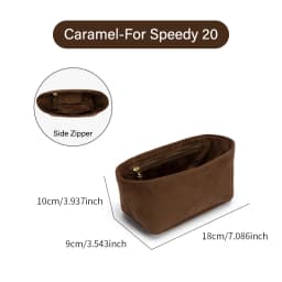 CRAZYSMITH Original Velvet Bag Organizer For LV Speedy 20 25 30 35 Purse Insert Handbag Inner Bag Portable Storage Makeup Bags