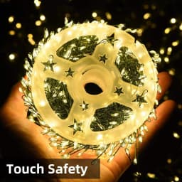 LED Firecracker String Lights 30-75M Garland Fairy Lights EU/US DC Holiday String Lights for Wedding Party Christmas Decoration