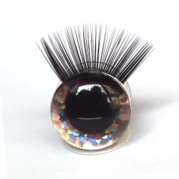 20pcs Toy Eyes With Eyelash 12-30mm Eyelashes 3D Safety Glitter Toy Eyes Eyelash For DIY Plush DIY Doll Making