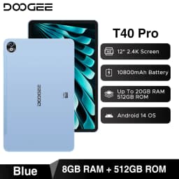 DOOGEE T40 Pro Tablet 12" IPS 2.4K 20GB(8+12) 512GB Helio G99 10800mAh Large Battery Quad Speaker 7.6mm Ultra-thin PC Smart Pad
