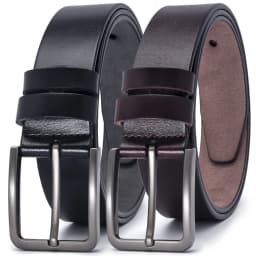 2025 Men Belts Pin Buckle Metal Automatic Buckle Belt Genuine Leather Male Belt Strap Male Black Coffee Brown WaistBelts for Men