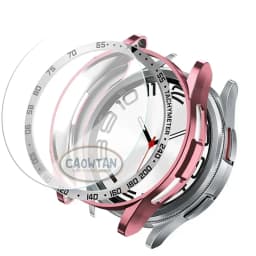 Tempered Glass+Bezel+Case For Samsung Galaxy Watch 6 Classic 43mm 47mm Cover TPU Bumper All-Around Protector Clear Screen Bezels
