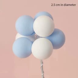 5/8Pcs/set Colorful Ball Bundle Clay Balloons Cake Topper Creative Cupcake Card Flag Birthday Party Baby Shower Dessert Decor