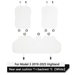 Car Ice Silk Seat Cushion Cover For Tesla Model 3 / Y Juniper 2019-2026 Breathable Comfortable Seat Pad Car Interior Accessories