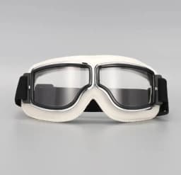 Motorcycle Glasses Windproof Motorcycle Helmet Glasses Sunglasses Retro Universal Folding Leather Retro Motorcycle Accessories