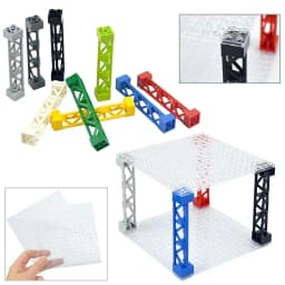 Compatible 95347 Pillars Bricks Lattice Tower 2X2X10 Support Baseplate Bridge Girder Bracket Building Block Part Column Toys