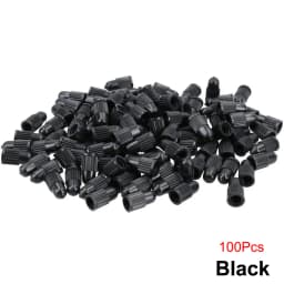 Black Presta Valve Caps Plastic Bike Tire Caps Air Dust Covers-Used on Presta/French Valves for Bicycle, MTB Mountain/Road Bike