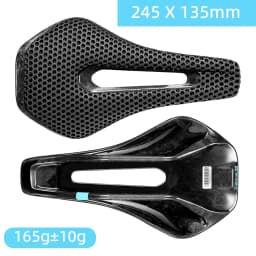 RYET 3D Printed Full Carbon Bicycle Saddle 245mm Bike Saddle For MTB Gravel Road Bike Seat bicycle parts  135/145/155mm