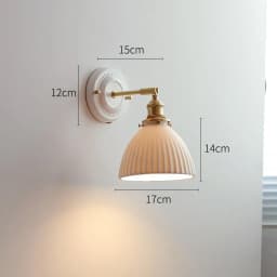 Nordic Wall Lamp White Ceramic Lampshade Bedside Lamp Bedroom Living Room Bathroom Mirror Light French Retro Home Decor Wandlamp