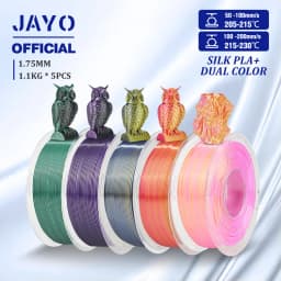 JAYO SILK PLA Filament 1.75mm Dual Colors 3D Printer Filament Coextrusion Silk Triple Color 3D Filament Shiny Multicolor Change