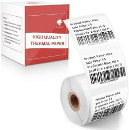 Phomemo Multi-Purpose Square Self-Adhesive Label for Phomemo M110/M200 Label Printer Width 20-50mm Labels/Roll