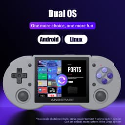Anbernic RG353P Retro Handheld Games Console 3.5'' IPS Multi-touch Screen Android/Linux Dual OS 3500mAh Supports WiFi Bluetooth HDMI Out Streaming