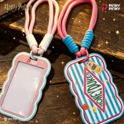 Pinky Harry Potter Card Holder Bag Charm Pendant for Daily Halloween Christmas Birthday Gift for Students Fans Women