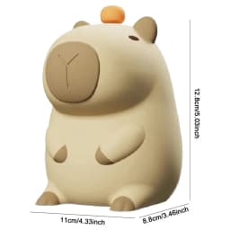 HPH Cute Capybara Night Light Novelty Dimmable Nursery Nightlight Rechargeable Touch Lamp Silicone Pat Lamp for Kids Room Decor