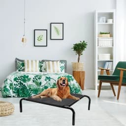 Elevated Dog Cot Bed Cover Replacement Mesh Washable for Indoor Outdoor Pet Hammock Bed All Season Use Cooling Pad for Large