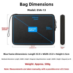 Portable Display 161 Inch Hardshell Protective Case for ARZOPA Azopa Display Storage Bag Durable Pressure Resistant Inner Liner