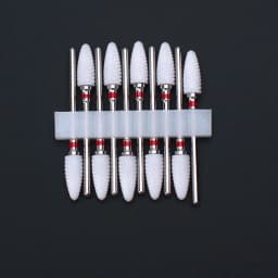 10pcs Ceramic Nail Drill Bits Set Milling Cutter for Electric Manicure Bit Flame Corn Files Pedicure Machine Polish Accesoires