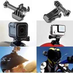 For GoPro Hero 13 12 11 10 9 J Hook Buckle Torso Helmet Mount Base For Insta 360 X5 X6 DJI Action 6 4 5 Pro OSMO 360 Accessories