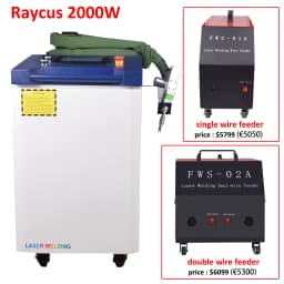 3000W Raycus Laser Welder Dual Wire Feeder 4 in 1 Laser Welding Cleaning Cutting for Metal Double Pendulum Laser Welding Machine