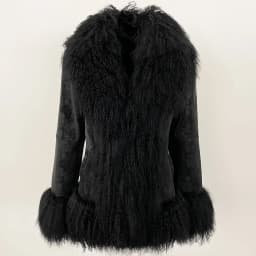 OFTBUY New Winter Warm Curly Mongolia Sheep Fur Jacket Women Vintage Shearling Coat Slim Faux Suede Real Rabbit Fur Clothing