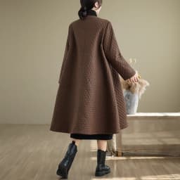 Retro Cotton Jacket Women's Loose Warm Long Coat with Button Embroidery Linen Cotton Diamond Stitching Winter Artistic Style