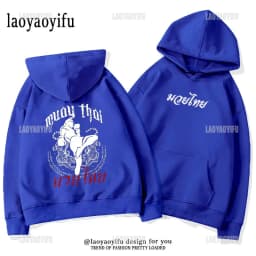 2024 New Muay Thai Sak Yant II Pullover Vintage Muay Thai- Tiger Tattoo Hoodie Alex Pereira Pullover Man Women Casual Sweatshirt