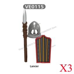 Medieval Military Castle Black Hawk Knight Building Blocks Gothic Cavalry Armor Shield Axe Soldier Figure Accessories Bricks Toy