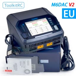 ToolkitRC M6DAC V2 Charger 1-6S Intelligent Control 2-Channel 2CH AC/DC BAT Model Toy Car Lithium BBattery Fast Charging Device