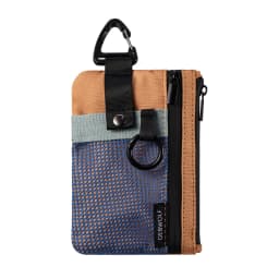 Small Minimalist Wallet for Women Men RFID Blocking, Zipper Coin Pouch with ID Window and Keychain Travel Lanyard Wallet