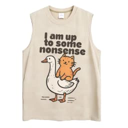 Washed Funny Goose Tank Tops Mess with The Honk You Get The Bonk Graphic T Shirts Vintage Unisex Loose Cotton Sleeveless Vests