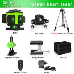 Clubiona 12 and 16 lines Professional Floor Ceiling Remote Control Green Line Laser Level with Pulse mode