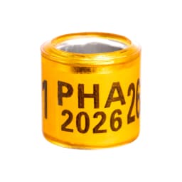 PHA 2026/2027 Pigeon Foot Ring ID 8mm With Numbers Aluminum Plastic Racing Pigeon Outdoor Training Marking Ring 60 Pcs