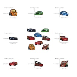 8pcs Set Cute Cartoon Car Badge Cool Brooches for Backpacks Jackets Bags Comedy Movie Badge Cute Cartoon Lapel Pins Student Gift