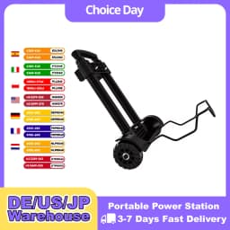 SOLARPLAY Hand Trolley for Portable Power Station Support Up to 50 lbs Adjustable Handle Flat Wheel Spinning Trolley Lightweight