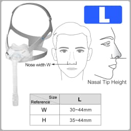 Resoxy YF-06 CPAP Full Face Mask Silicone Cushion Mask With Adjustable Headgear 22mm Hose Connection Low Noise for Side Sleepers