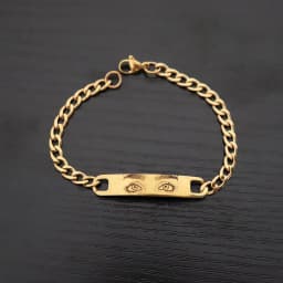 Customized Engraved Eye's Photo Bracelet Personalized Laser Engraved Eye Picture On Stainless Steel Chain Jewelry Couples Gifts