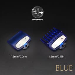 Professional Hair Clipper Guide 2Pcs for Wahl, Madeshow, JRL - 1.5mm/4.5mm, Transparent, Metal Buckle