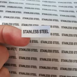 620pcs 22x9mm Matte Silver Sticker Writting With STAINLESS STEEL For Metallic Products Packaging Label