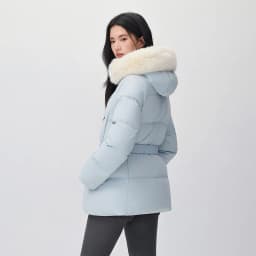 Semir Women Down Jacket Mid Length Water Repellent Windproof 90 Percent Down Fill Plush Collar Modern Style 2026 New