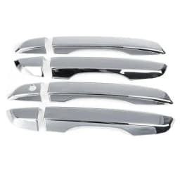 For Honda Civic 10th Gen 2016-2021 Car Carbon Fiber Style Black Exterior Door Handle Moulding Cover Trim W/Keyless Entry LHD