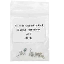 10Pcs Dental Sliding Crimpable Hooks Long Right/Left Dental Orthodontic Hook Dental Curved Crimpable Hook