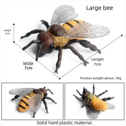 Oenux Realistic Bee Wasp Hornet Figurine Simulation Insect Model Prank Educational Cognitive Statue for Desk Display Collection