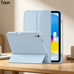 Case for iPad(A16) 11/10th Gen 11/10.9 Inch 2025/2022,Auto Sleep/wake Slim Tri-fold Stand Soft TPU Back Cover with Pencil Holder