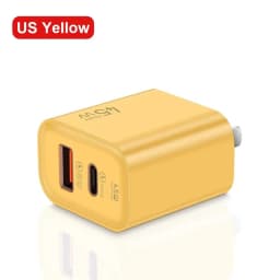 45W GaN Fast Charger Dual Port USB C PD3.0 QC3.0 Quick Charging Block Fireproof PC Wall Adapter For Smart Mobile Phones