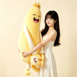 Cute Humanized Vegetable Long Cylindrical Plush Hug Pillow,Eggplant Carrot Banana With Arms Feet, Ergonomic Leg & Waist Support