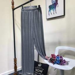 Summer Thin Chiffon Wide Leg Pants For Women Casual Candy Color Loose Long Pants Lady Solid Color Straight Pleated Trousers