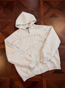 Men's Women's 2026 Autumn Trendy Solid Color Long Sleeve Hooded Sweatshirts Fashion High Street Chic Tops Beaded Hoodies Jackets