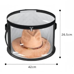 Round-Shape Hat Storage Bucket With Reinforced Base Hat Box Organizer Wear-Resistant Hat Organizer Hat Storage Organizer